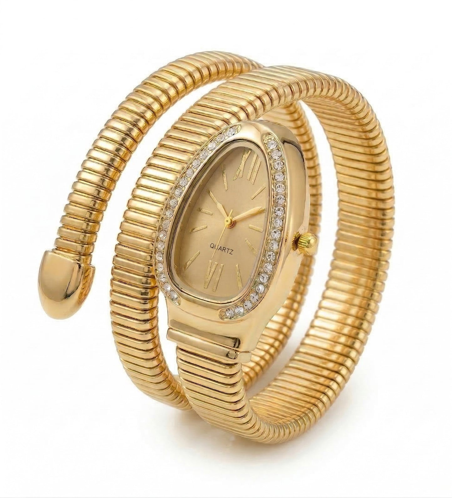 Snake Wrap Watch Gold Dial