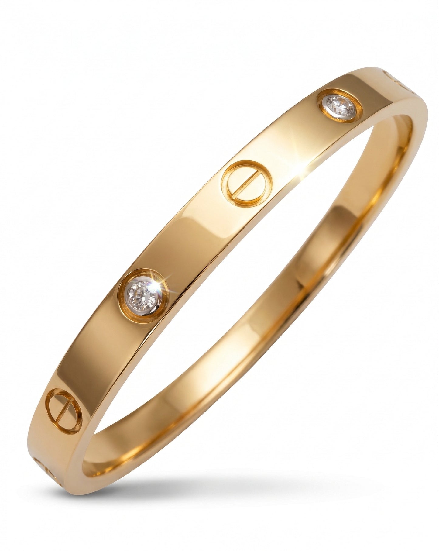 SparkleLock Gold Bangle Bracelet