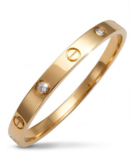 SparkleLock Gold Bangle Bracelet