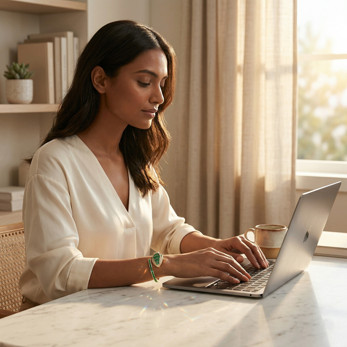 Green Bracelet Snake Watch Suitable for Medium Wrists