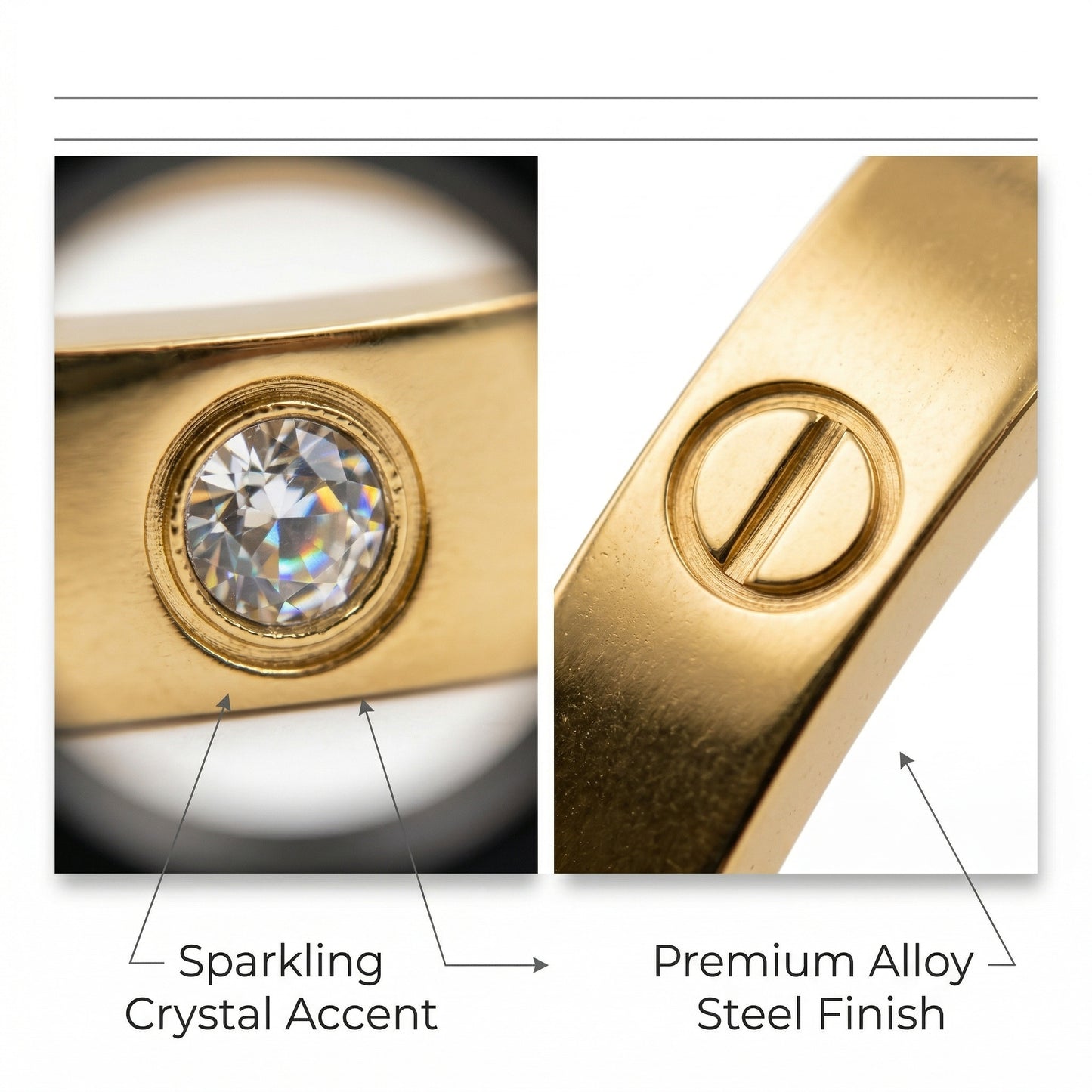 SparkleLock Gold Bangle Bracelet
