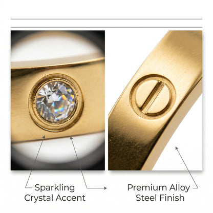 SparkleLock Gold Bangle Bracelet