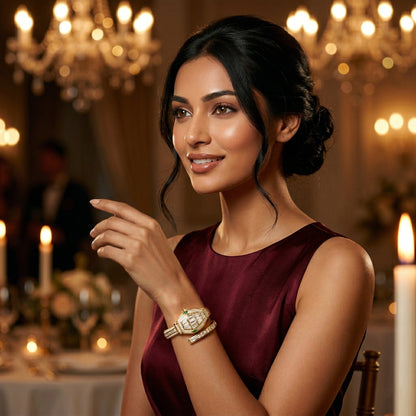 White Bracelet Snake Watch Suitable for Medium Wrists