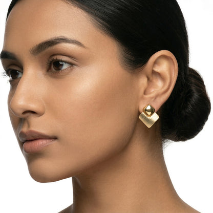 Convertible Geometric Design Earrings