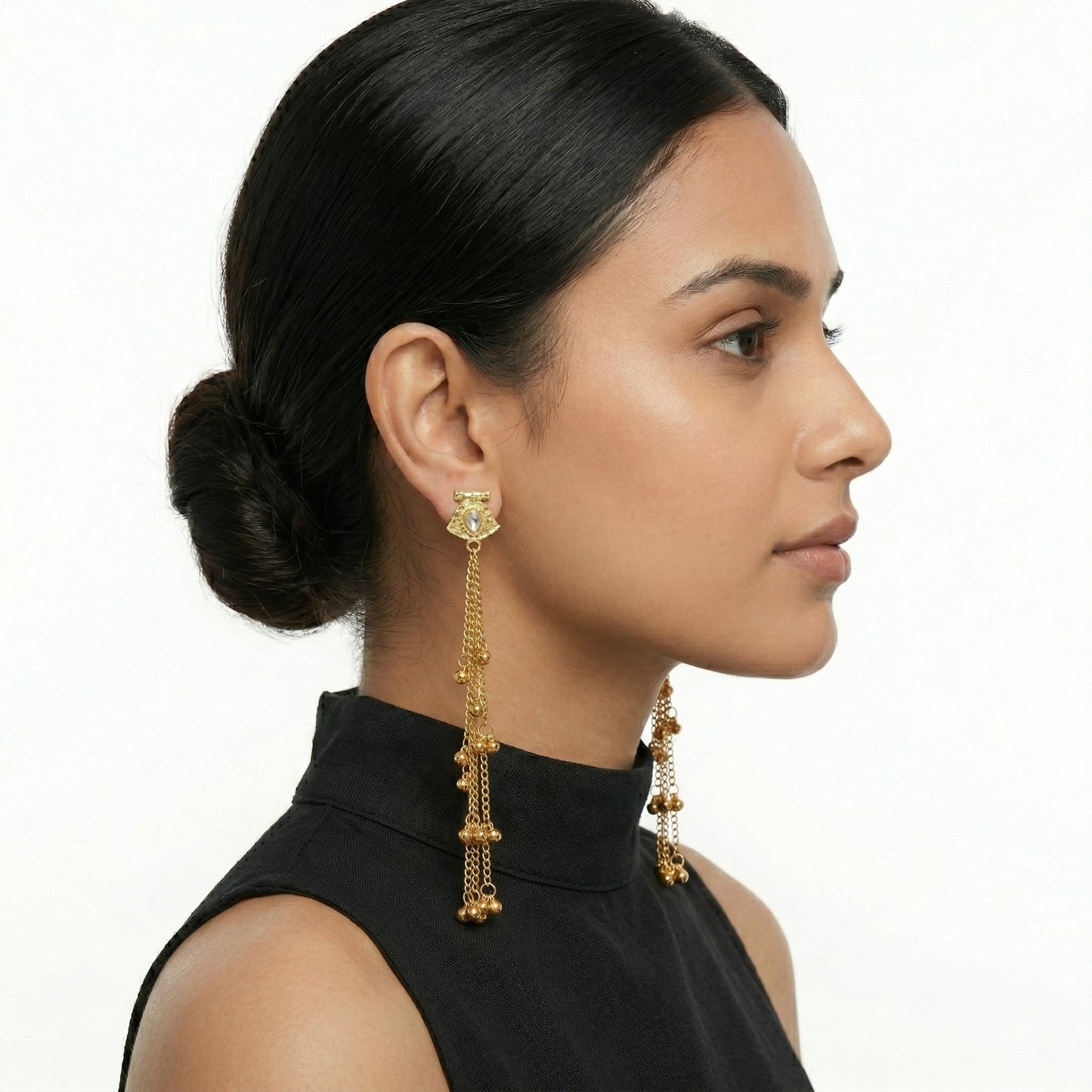 Handcrafted Kundan Stud Kashmiri Earrings