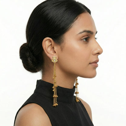 Handcrafted Kundan Stud Kashmiri Earrings