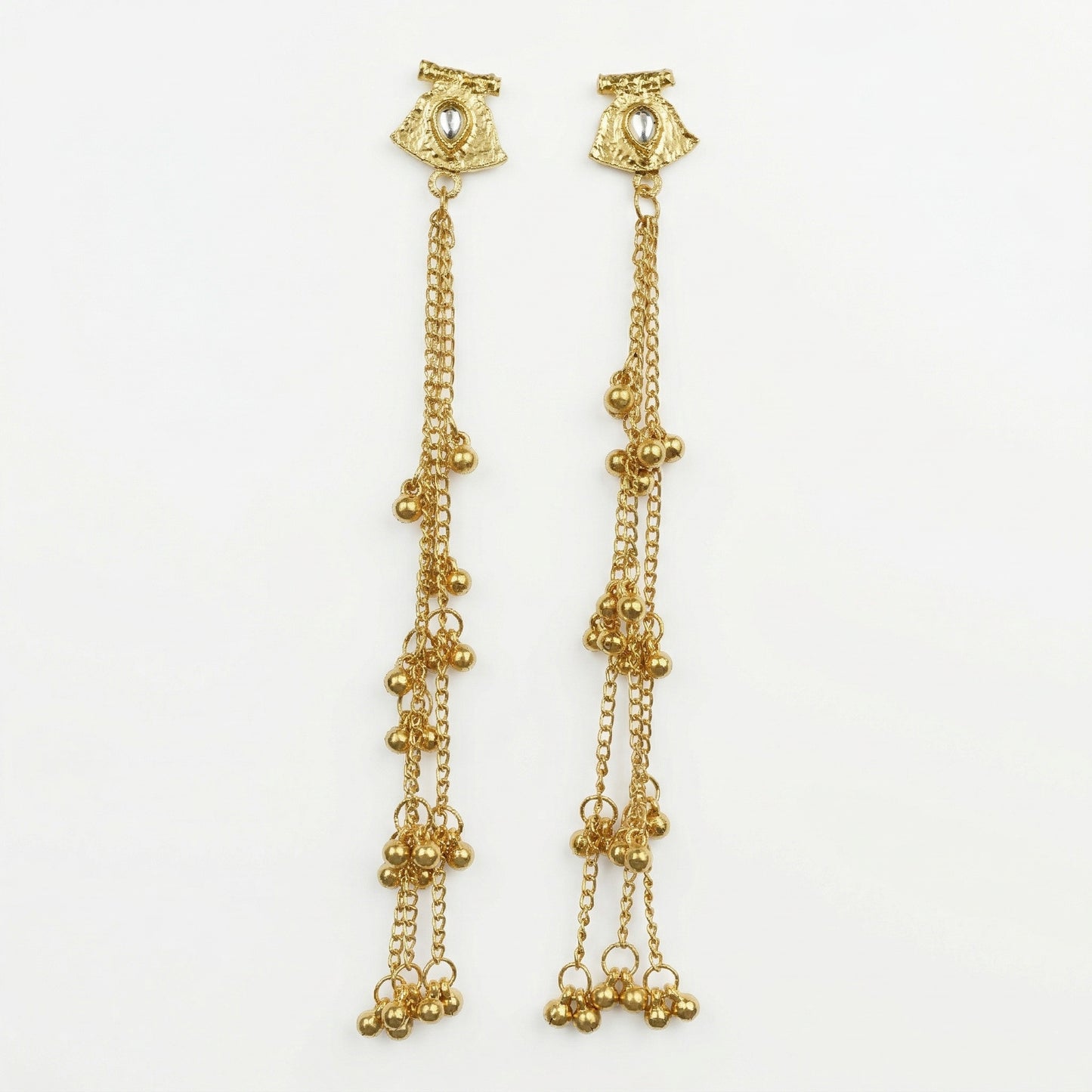 Handcrafted Kundan Stud Kashmiri Earrings