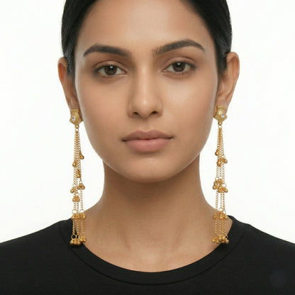 Handcrafted Kundan Stud Kashmiri Earrings