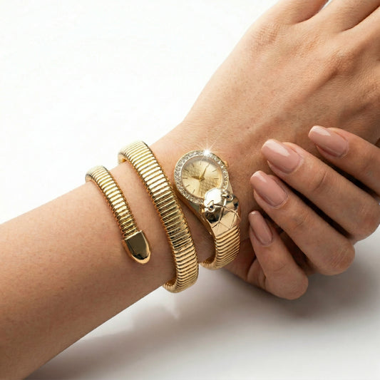 Serpenti Gold Dial Watch