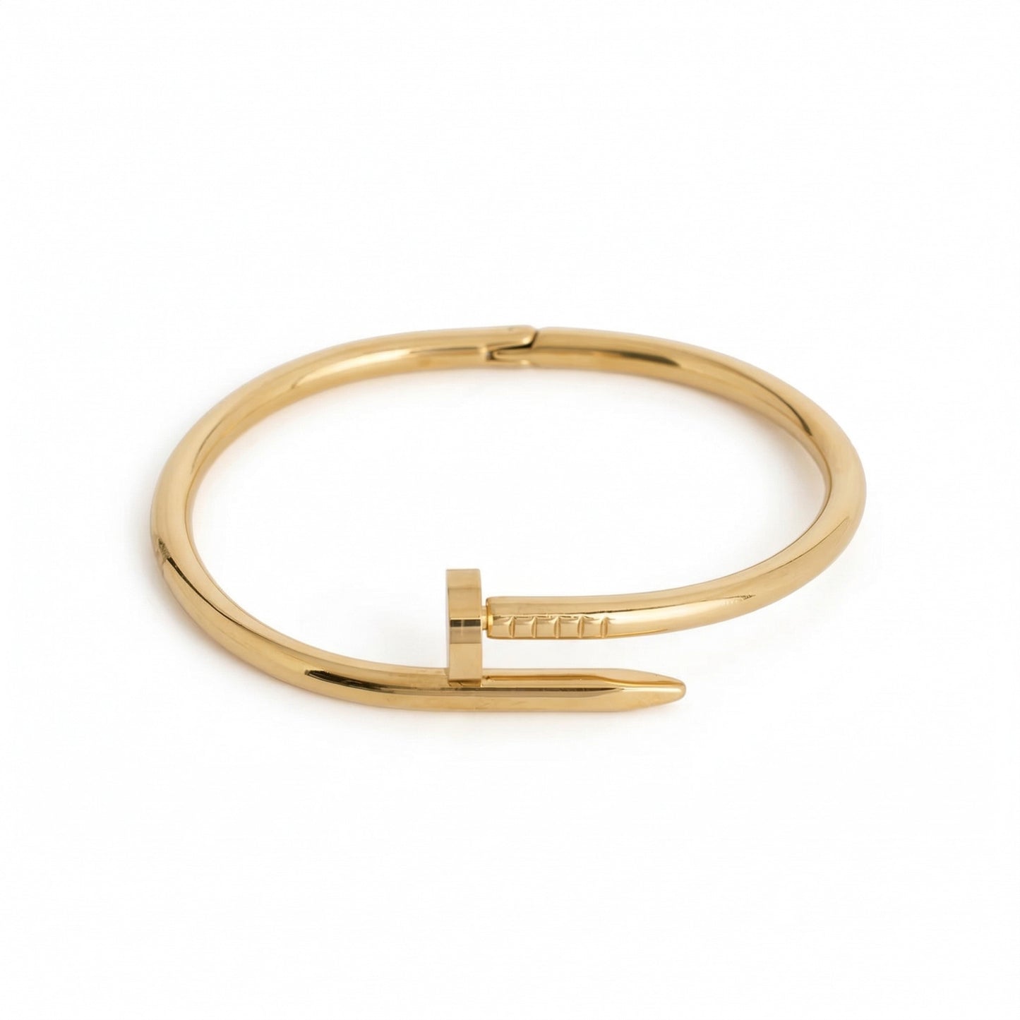 Gold Nail Bangle Bracelet