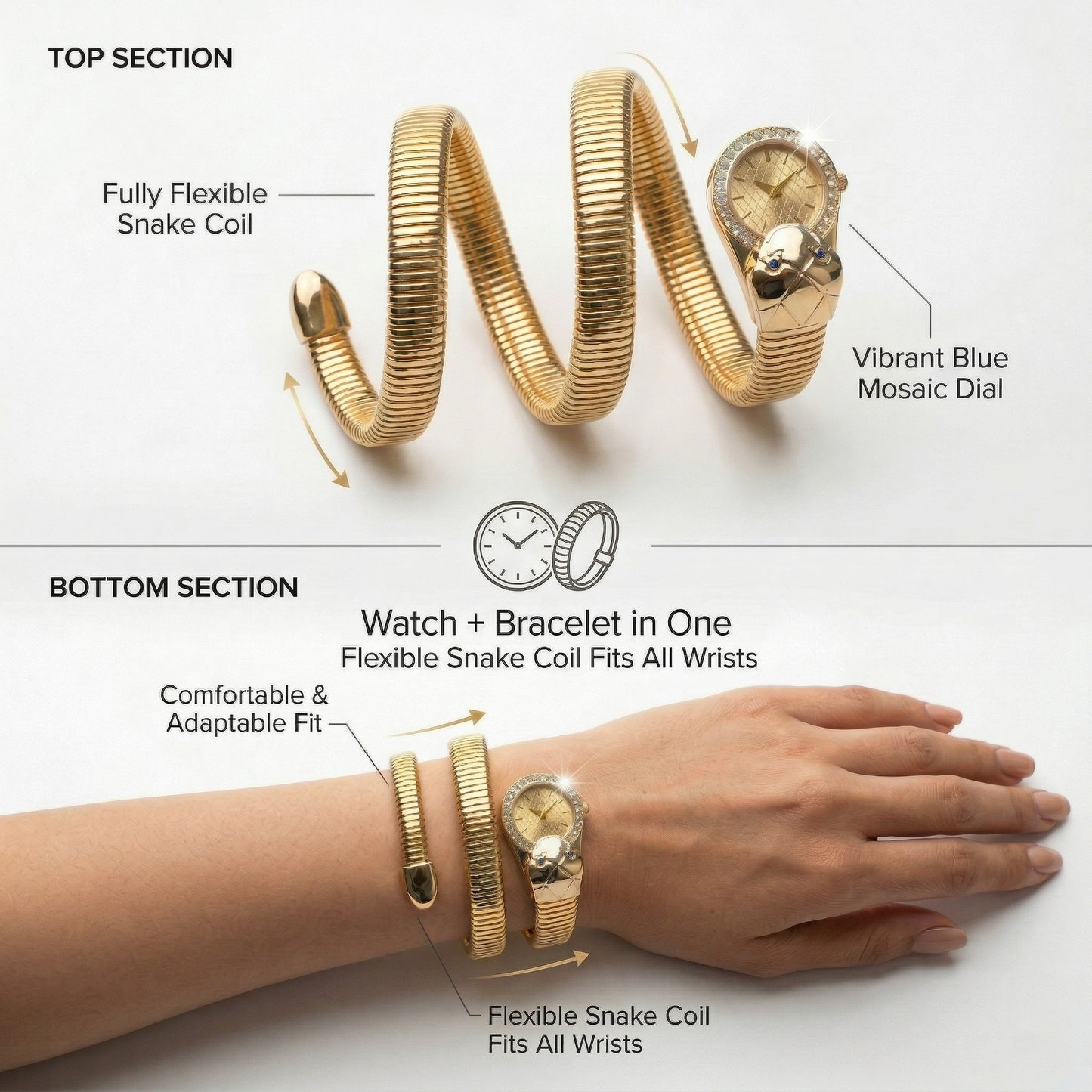 Serpenti Gold Dial Watch