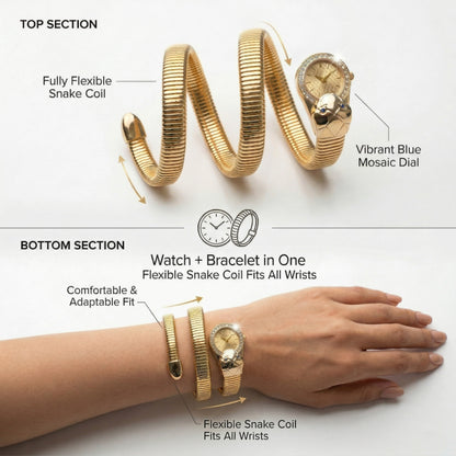 Serpenti Gold Dial Watch