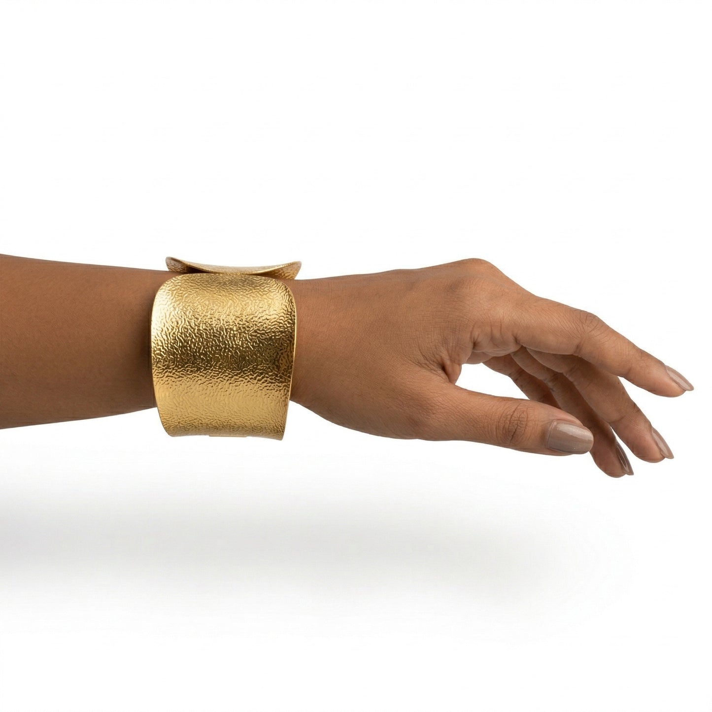 2-in-1 Open Cuff Hammered Bracelet