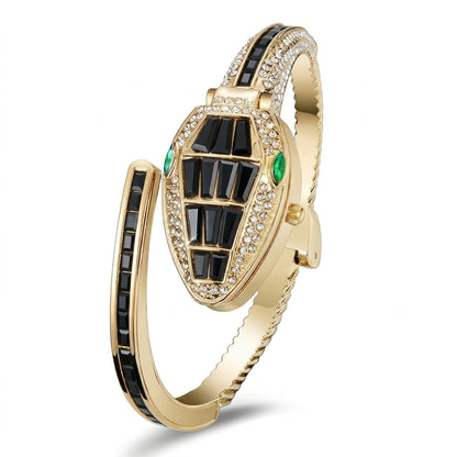 Black Bracelet Snake Watch Suitable for Medium Wrists