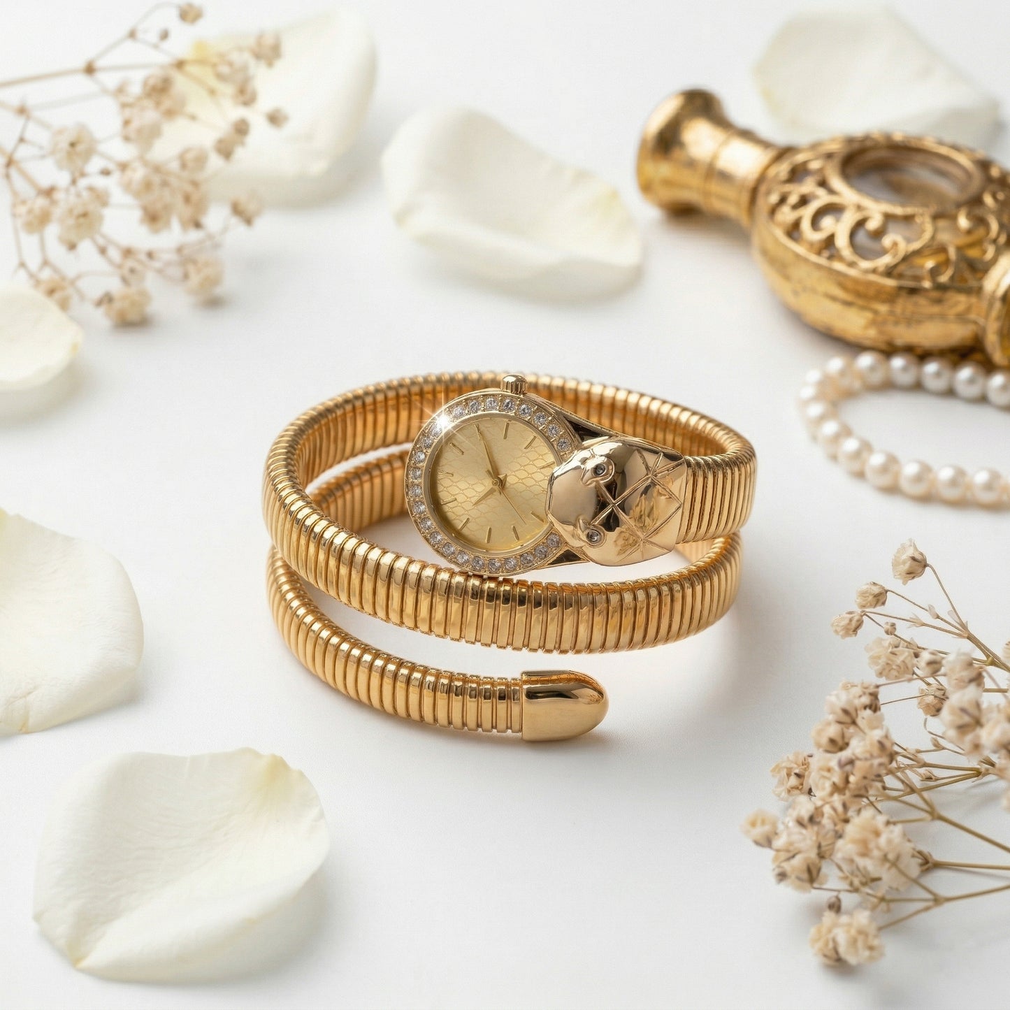 Serpenti Gold Dial Watch