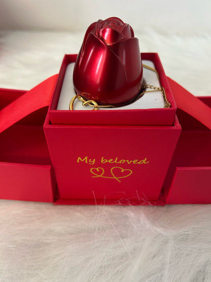 Magnetic Rose Pop up Box With Jewellery
