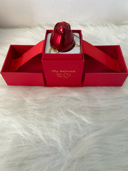 Magnetic Rose Pop up Box With Jewellery