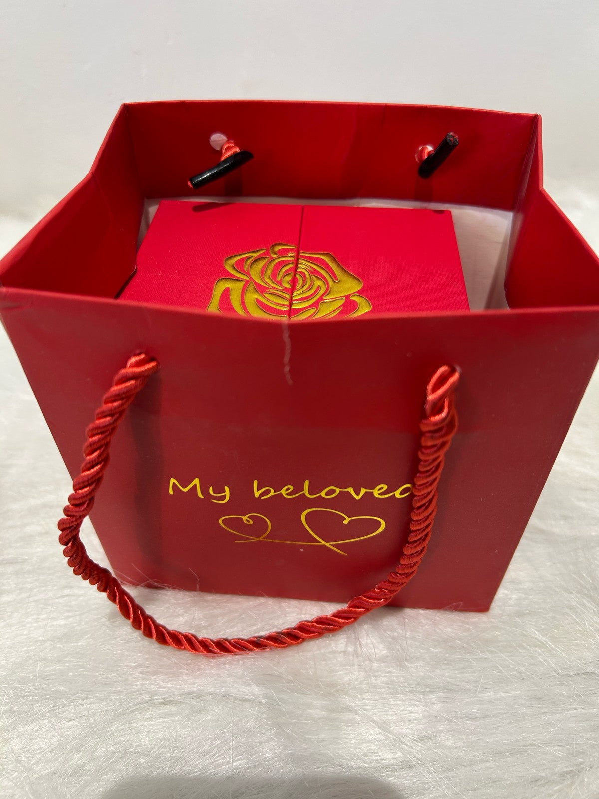 Magnetic Rose Pop up Box With Jewellery