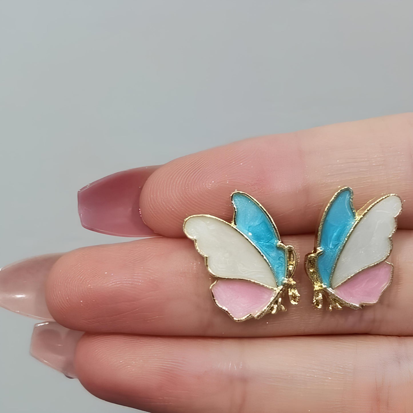 Cute Little Wings  Enamel Earrings
