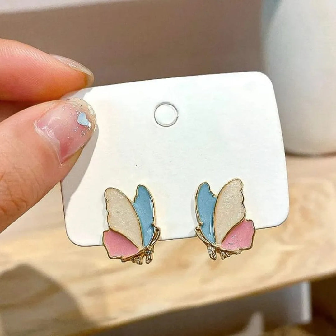 Cute Little Wings  Enamel Earrings