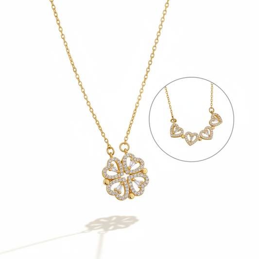 Convertible Heart Cluster Necklace