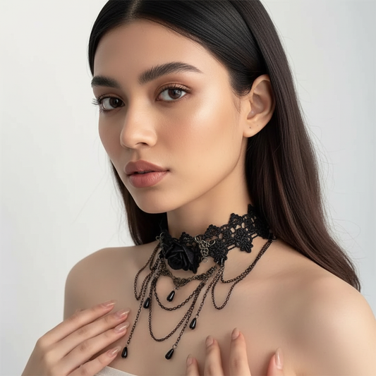 Black Lace Gothic Choker