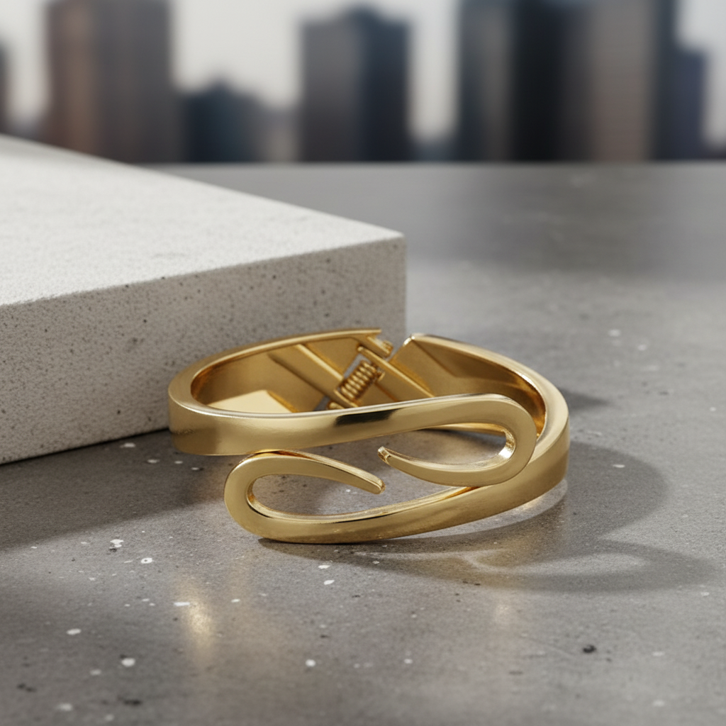 Gold Wave Bracelet